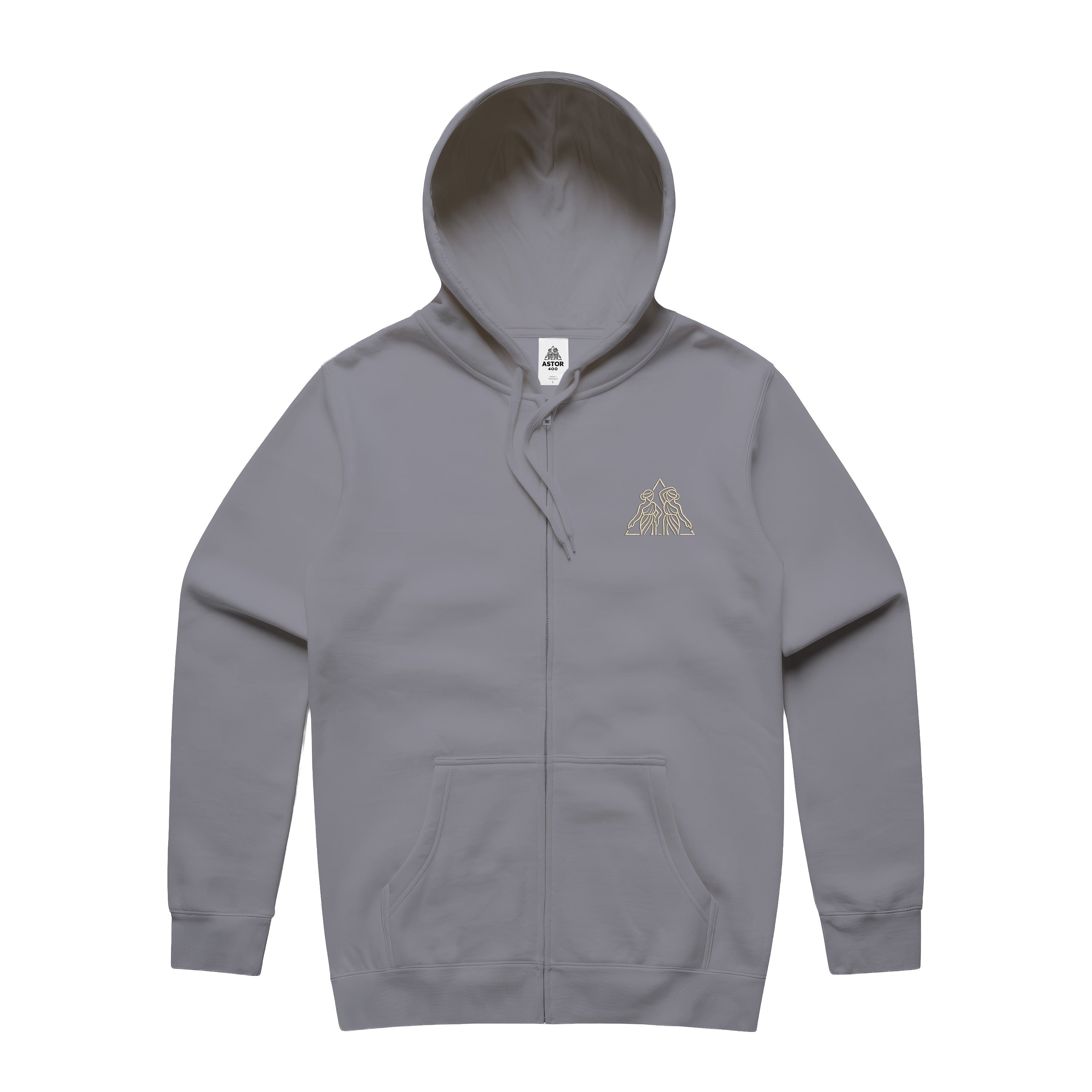 Astor 400 Capsule 3 Zip-up Hoodie - Grey (Front)