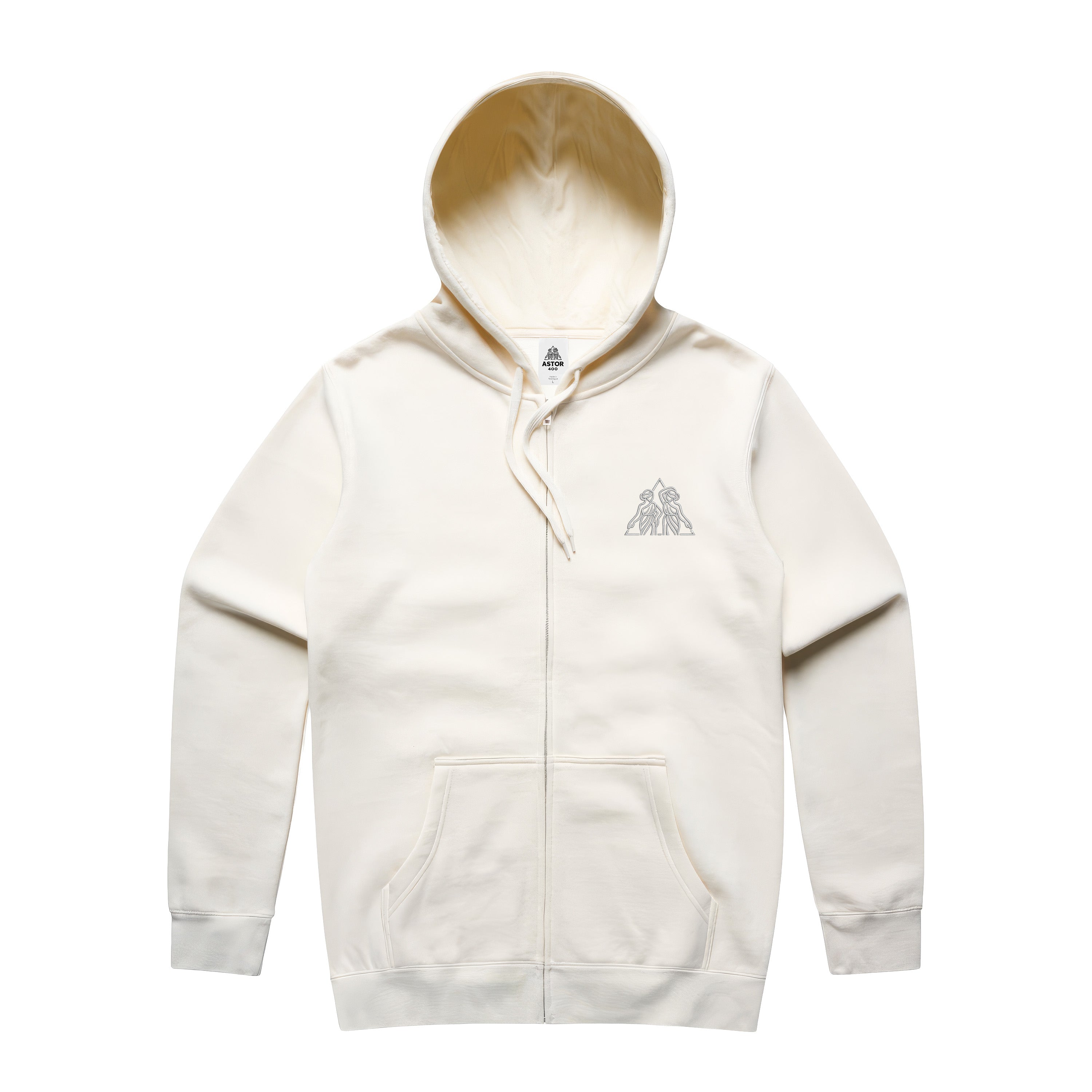 Astor 400 Capsule 3 Zip-up Hoodie - Ivory (Front)