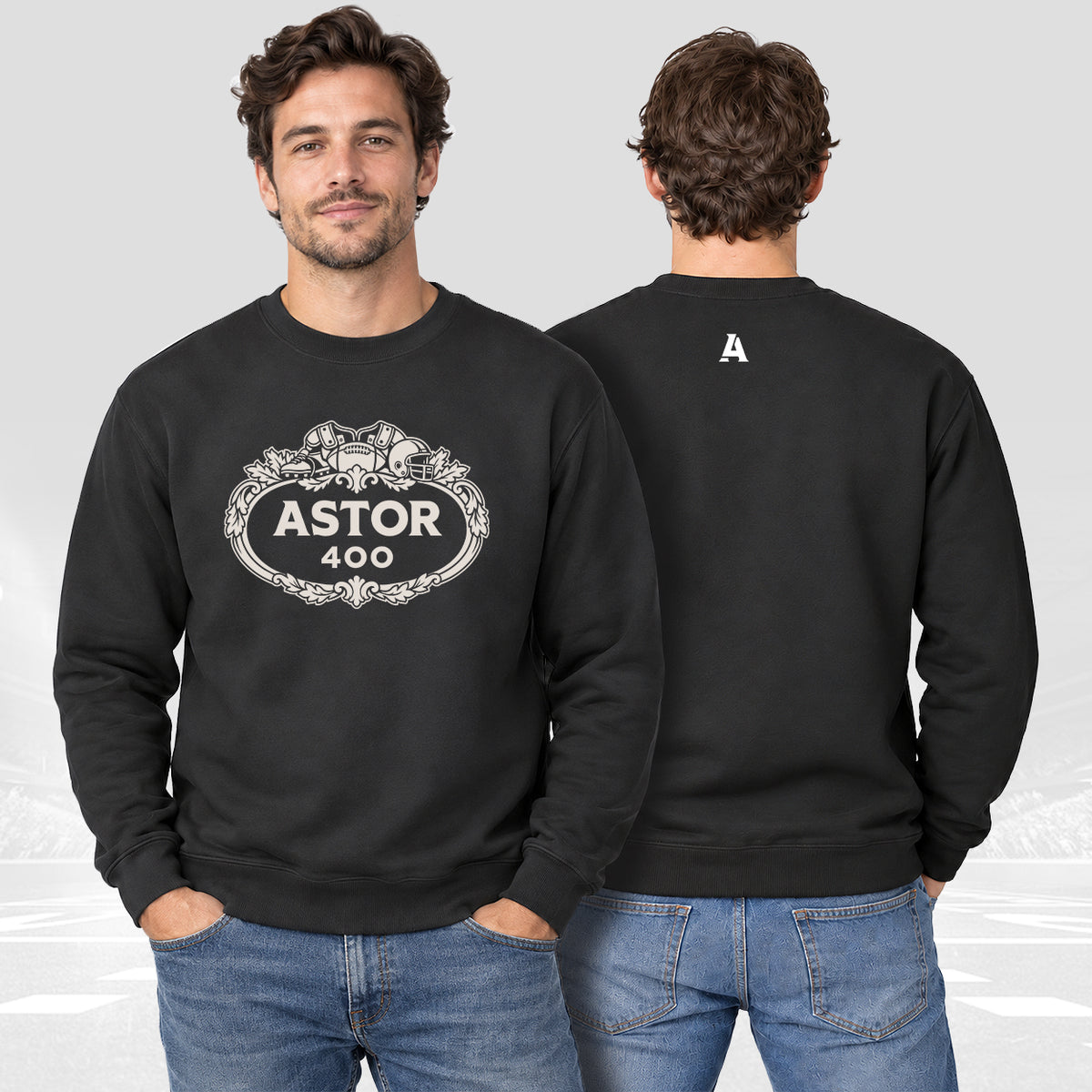 Football Crest Crewneck Sweatshirt