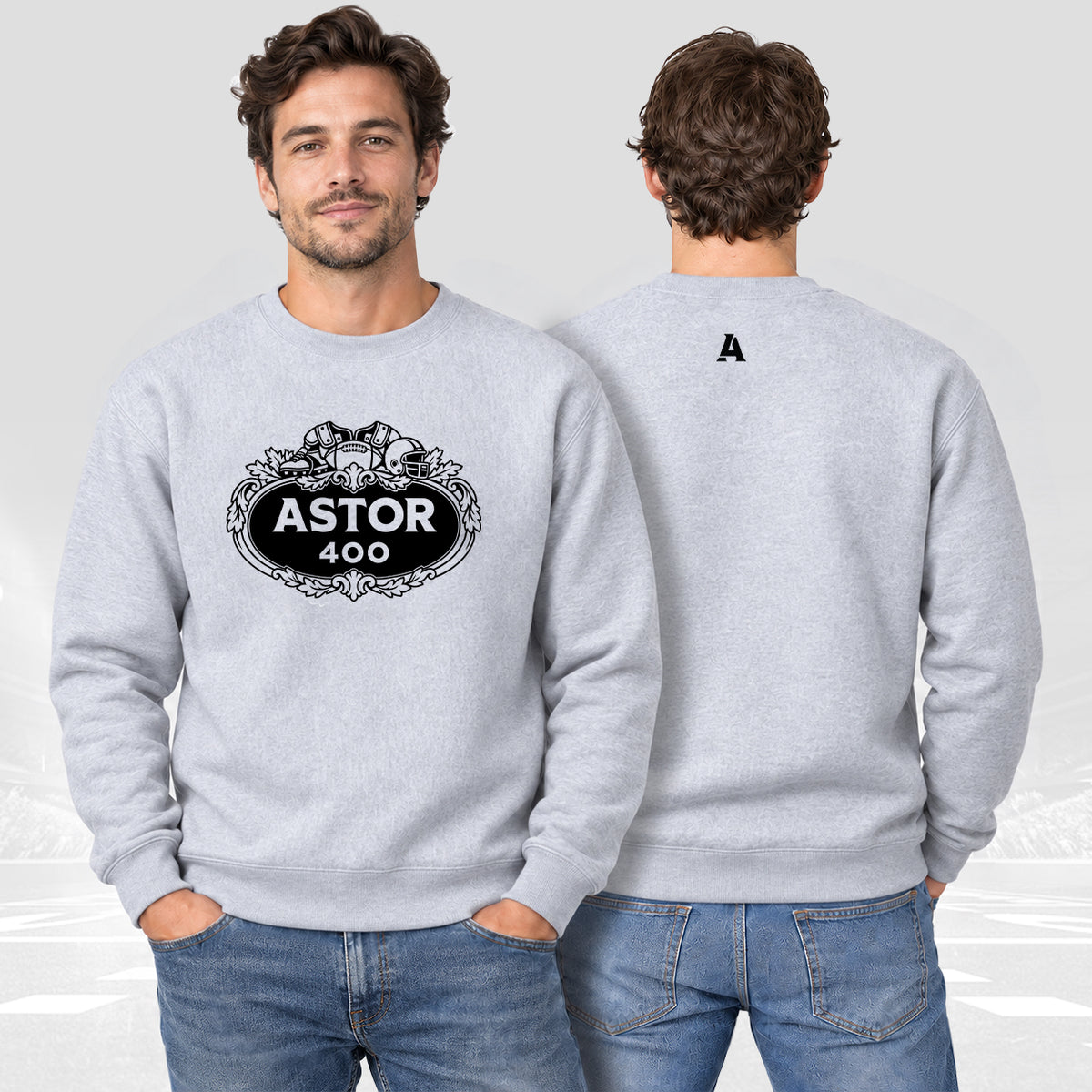 Football Crest Crewneck Sweatshirt