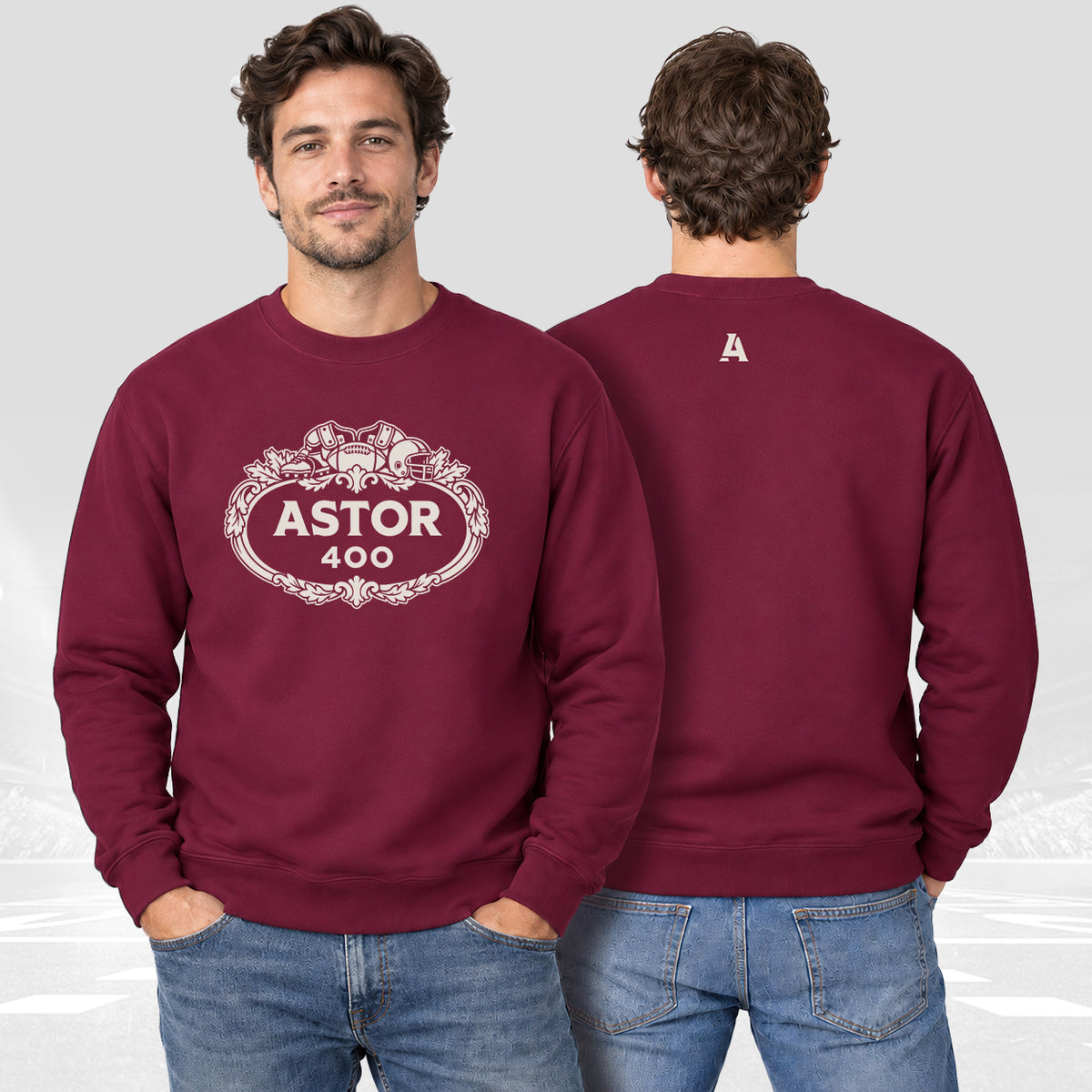 Football Crest Crewneck Sweatshirt