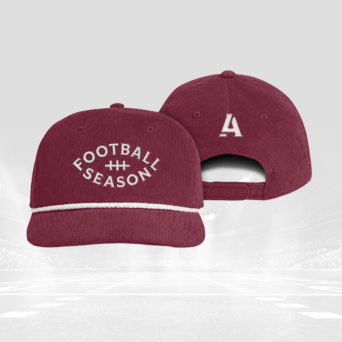 Football Season Corduroy Rope Cap